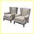 Sam Moore For Hooker Furniture Wingback Arm Chairs, Pair 1 thumbnail