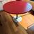 41.5” round Red table + 4 Crate & Barrel Chairs 9 thumbnail