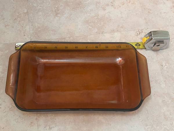 Anchor Hocking 2 Quart Amber Baking Casserole Dish  12.5"x 8" 1
