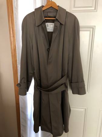Mens London Fog Trench Coat 46R 1
