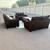 Large Brown Sofa Loveseat Chair + Ottoman - Delivery 5 thumbnail