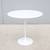 Mid-Century Eero Saarinen for Knoll 22.5" Oval White Tulip Side Table 3 thumbnail