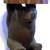 Hand Carved Solid Wood Bear Cub on Red Cedar 3 Leg Stool,12"x35"tall 6 thumbnail