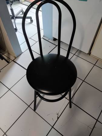 Black Metal Chair/Stool 1