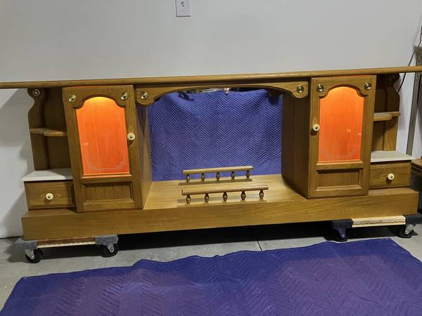 King Size Wall Mount Oak Headboard 1