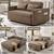 Two Person Brown Fabric Pull Out Sleeper Sofa Bed / Loveseat 3 thumbnail