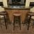 Bar & 3 leather top stools 1 thumbnail