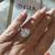 3.17 carat NATURAL OVAL DIAMOND ENGAGEMENT RING 2 thumbnail