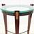Traditional Cherry Wood and Transparent Glass Round Side Tables a Pair 16 thumbnail