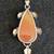 Gold Carnelian Stone Pendant 4 thumbnail