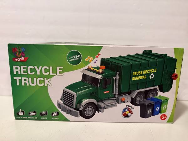 Mobious 1:12 Scale Recycling Truck with Lights, Sounds & Moving Parts New 1
