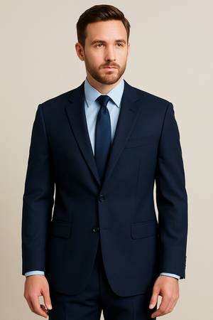 Edwards Suits, 2-piece Suit, Dark Blue Color 1