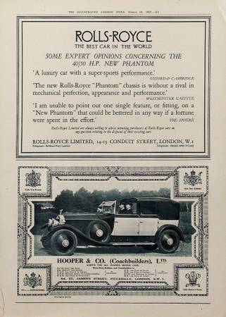 Original 1927 Rolls-Royce Ad 1