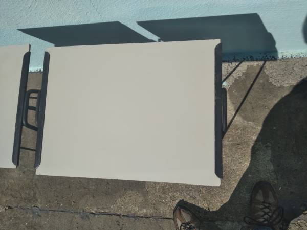 2 Vintage Modern Iron Hairpin Stacking TV Tray Table Side Plant Stand - $100 (san bruno)63436242169731124