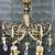 Antique Art Nouveau Brass 6-Light Chandelier - 23" T x 21" W - GA21032 1 thumbnail