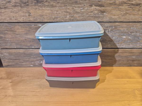 Vintage Tupperware Stow N Go Storage Containers, For crafting, beading 1