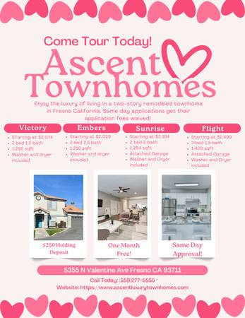 ONE MONTH FREE WITH APP FEES WAIVED! 1