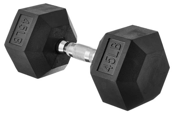 ***A pair of 45 lb Rubber Hex Dumbbells for Sale*** 1