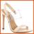BCBG MaxAzria NUDE LEATHER HEELS HEELS CLEAR STRAP Sz 7.5 1 thumbnail