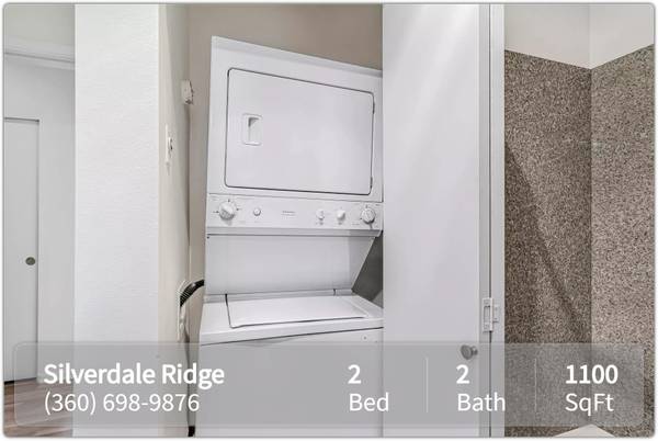 $1,970 / 2br - 1100ft2 - Comfort, convenience and unmatched amenities. 2 BR/2 BA, 1100 SqFt (Silverdale)64031305562241121