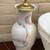 Beautiful Ceramic Lamp with wood base and Roseart lampshade. 6 thumbnail