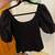 Theory Women's Black  Puff Sleeve Scoop Neck Top 5 thumbnail