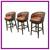New Palecek Sullivan Swivel Bar Stools, Set Of Three 1 thumbnail