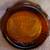 Ashtray Amber Glass w/ American Eagle Extra Large 10" 3 thumbnail