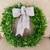 Artificial Boxwood Wreath With Bow 1 thumbnail