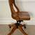 Antique Victorian Tiger Oak Swivel, Rocker Desk Chair 2 thumbnail