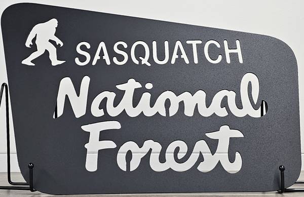 Sasquatch National Forest Sign - 18" x 12" 1