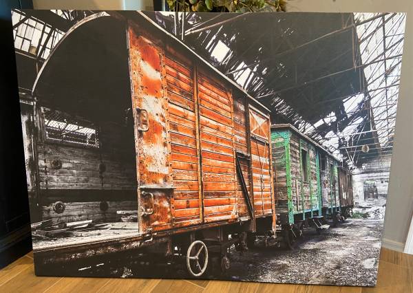 Train car canvas art 1