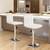 New Set of 2 Low Back Metal Adjustable Bar Stool with PU Leather-Seat 360° Swiv 3 thumbnail