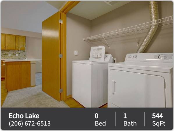 $1,595 / 544ft2 - Relax at Echo Lake Apartment Homes. Comfortable garden-style Studio! (Shoreline - Shoreline Park and Ride)64031312697859121