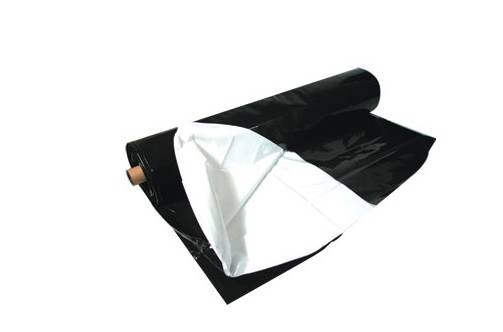 Panda 5.5 mil black and white poly 100' x 10' 1