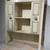 VINTAGE MID CENTURY SHABBY CHIC PAINT  4 DRAWER DRESSERw/ TOP CUPBOAR 3 thumbnail