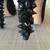 SAM EDELMAN BLACK SUEDE SPIKED RHINESTONE HEELS Sz 8.5 7 thumbnail