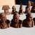 CHESS SET old AFRICAN hand carved wood 18 thumbnail