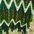 Vintage Green Chevron Crocheted Blanket with Fringe 2 thumbnail