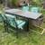 Black painted cast steel Hampton Bay patio dining set with 6 chairs 4 thumbnail