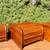 SET of 3 Danish Modern Teak Mid Century Roll Top Storage Box Bin Chest 7 thumbnail