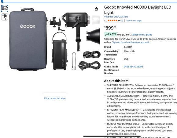 Godox Knowled M600D Daylight LED Light 1