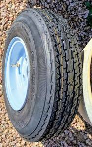 trailer tire st5.30x12, Used " like new " mounted on a new 5 on 4.5 1