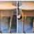 Antique Vanity Wood Bean-Shaped 1960's w/Victorian Chair 8 thumbnail