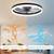20" Modern Fan Lights Flush Mount LED Ceiling Light kit With  APP Remo 7 thumbnail