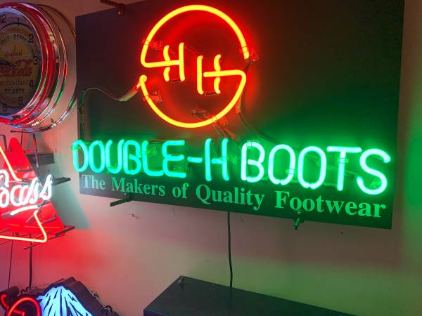 HH Double H Boots Neon Sign 1