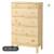 IKEA Tarva Dark Wood & White 5 Drawer Dresser/Chest of Drawers with Gold Handles 5 thumbnail