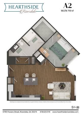 Inviting 2 BR for 62+-Gated, Gorgeous  Pre-leasing Now 1