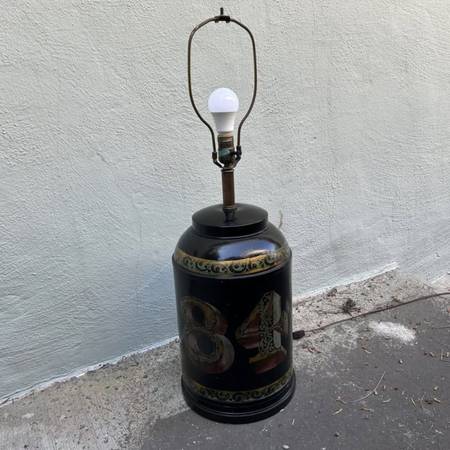 *Open to Offers* Frederick Cooper Tea Canister Tole 84 Lamp Large Blac - $450 (oakland hills / mills)63471475554817122