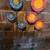 Hand painted glass yard flowers 6 thumbnail
